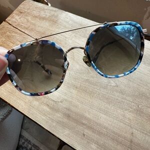 KREWE Austin Stylish aviator style Blue Patterned Women's Sunglasses